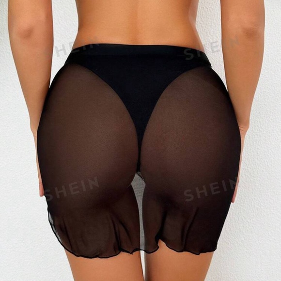 Black Bikini mesh Cover Up - Picture 4 of 4